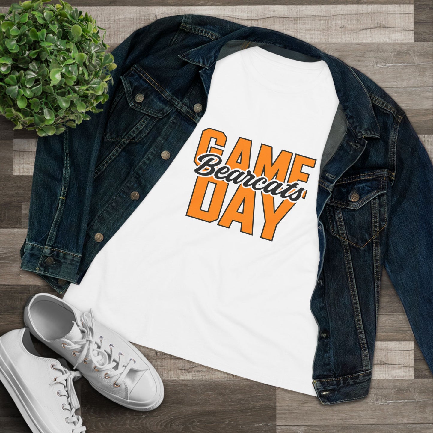 Women's Cotton Tee - Game Day Bearcats Shirt for Sports Fans