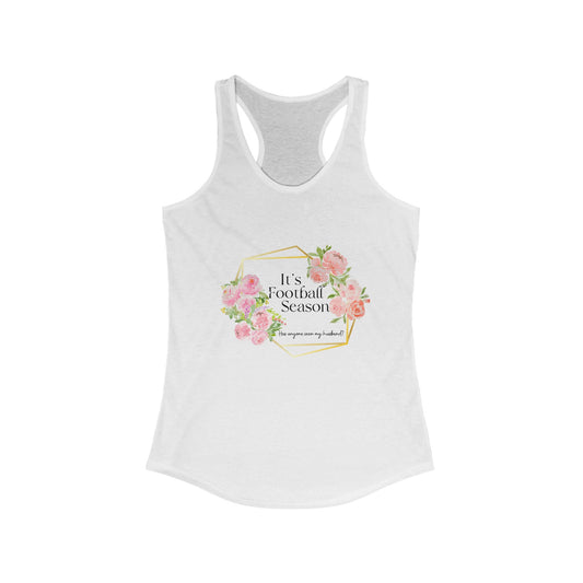 Floral Football Season Racerback Tank Top for Women