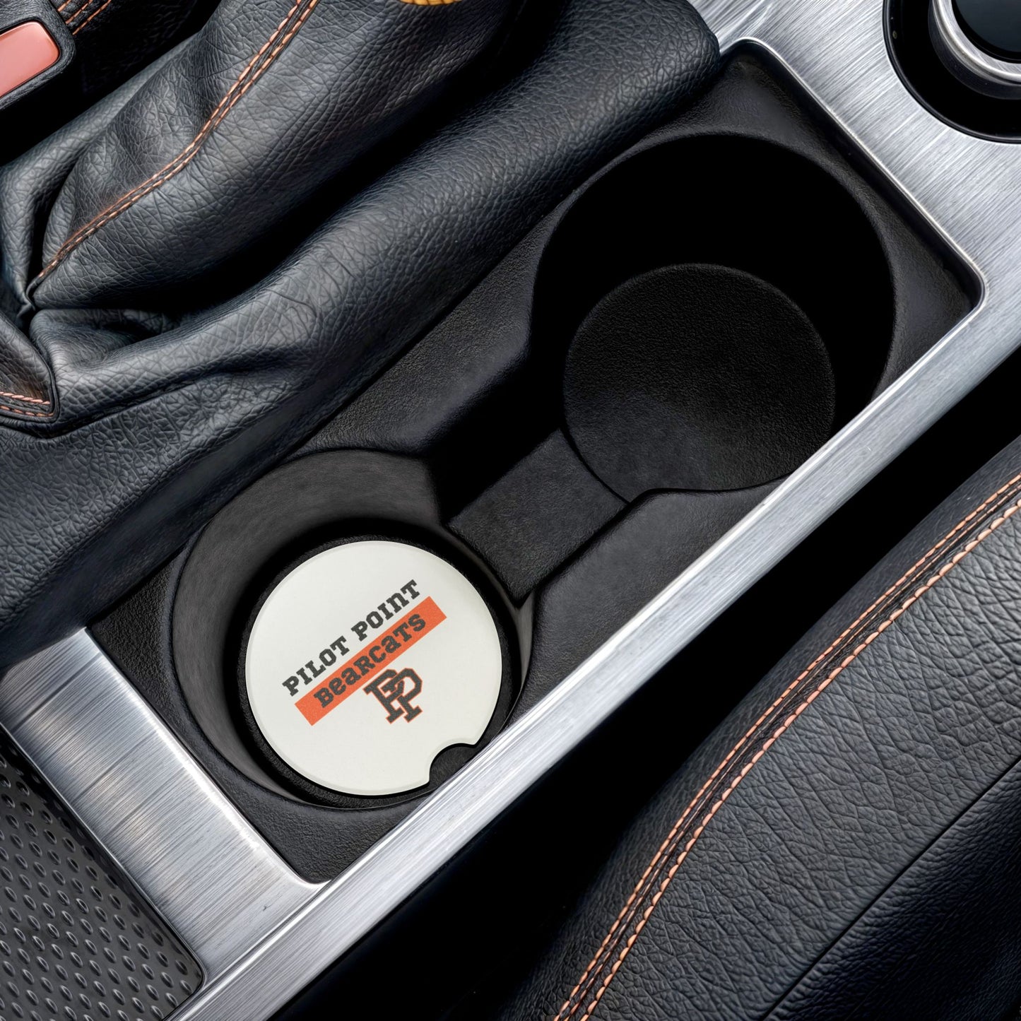 Pilot Point Bearcats Soapstone Car Coaster - Personalized Auto Accessory
